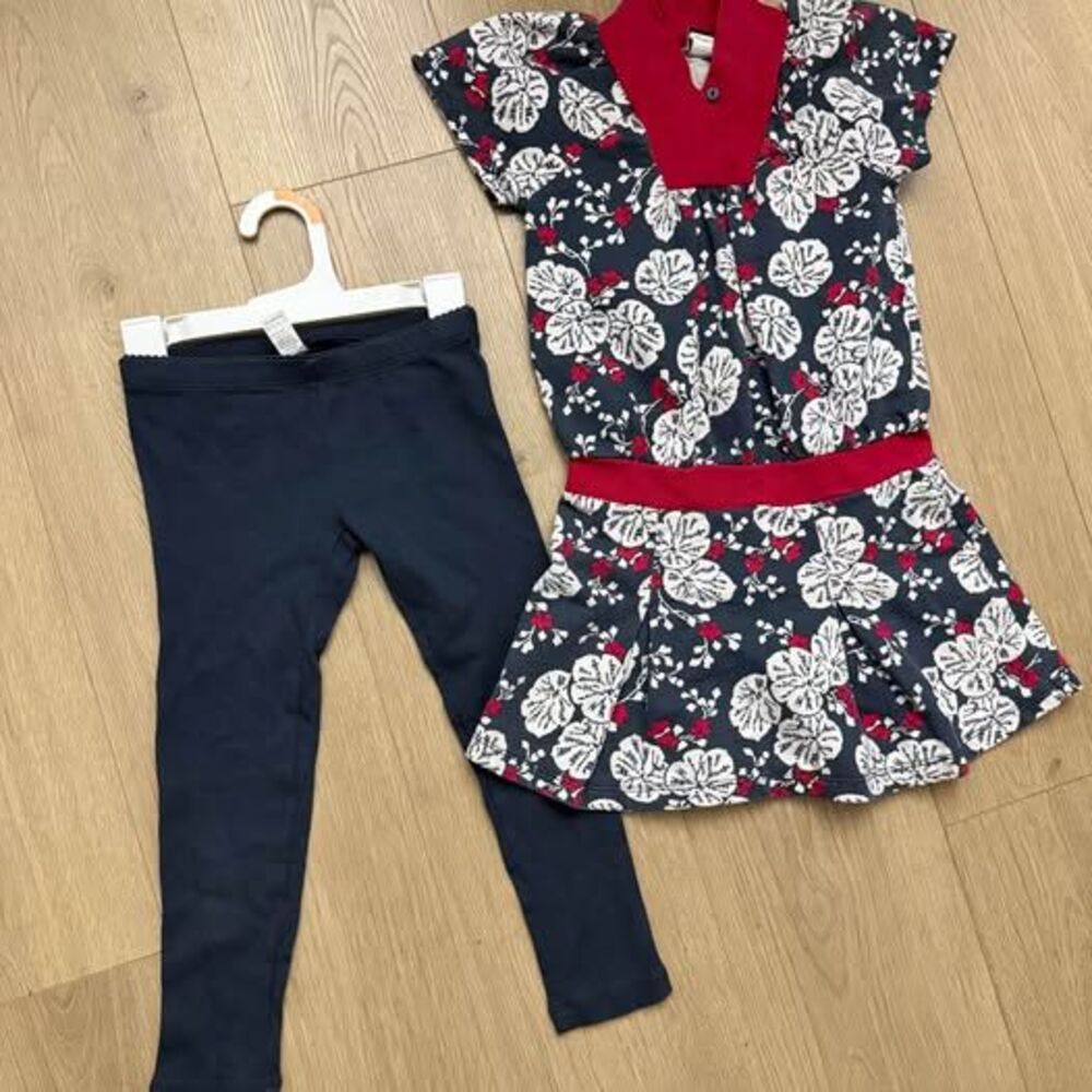 Tea Collection Dress and Leggings Set Size 5